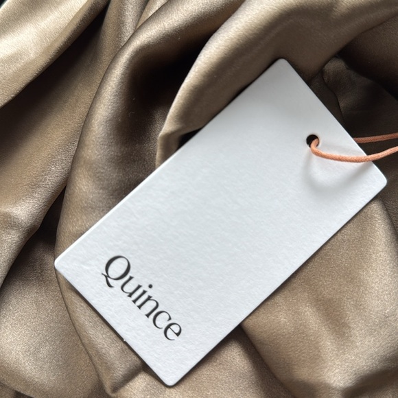 NWT quince 100% mulberry washable silk midi skirt in dogwood taupe colorway 2X - Picture 2 of 5